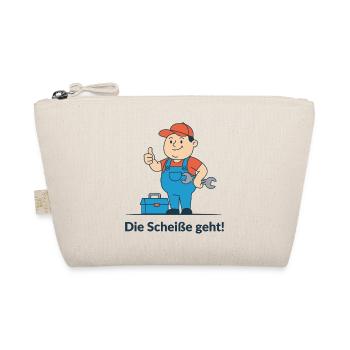 Reparaturheld im Blaumann. Endlich funktioniert es - Bio-Täschchen - Natur - Vorne