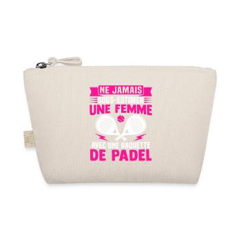  une femme avec une raquette de tennis - Trousse biologique - nature - Devant