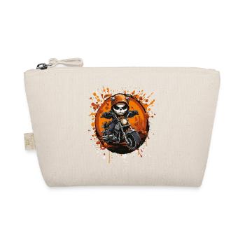 Skeleton bikers in a Halloween frenzy - Organic Pouch - nature - Front