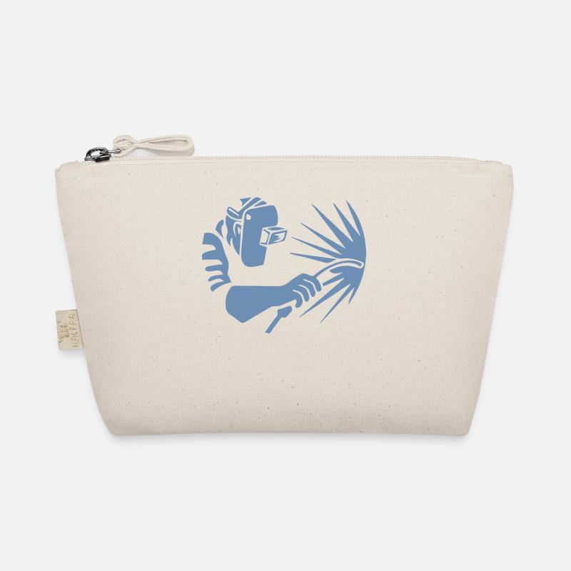 Minimalist Welder Silhouette Industrial Organic Pouch