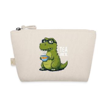Tea Rex – Lustiger Dinosaurier mit Teetasse - Bio-Täschchen - Natur - Vorne