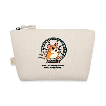 Hamster Running in His Wheel, Burn Out - Organic Pouch - nature - Front