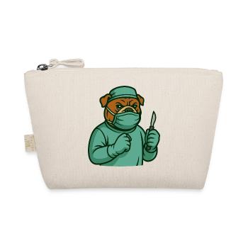 Paw Surgeon Cartoon Bulldog And Dog - Organic Pouch - nature - Front