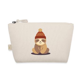 Cozy sloth with winter hat – animal motif - Organic Pouch - nature - Front