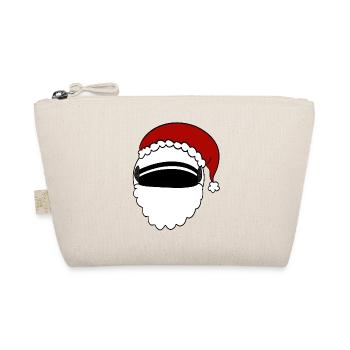 Weihnachtsmann Helm  - Bio-Täschchen - Natur - Vorne