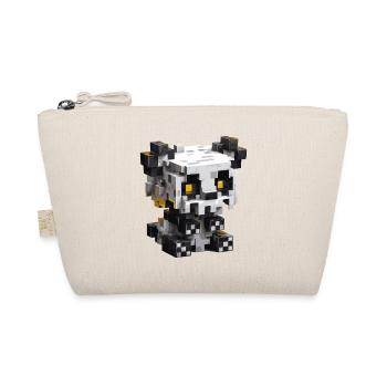 Cute pixel panda in retro gaming style - Organic Pouch - nature - Front