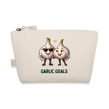 Garlic Goals Paar Knoblauch karikatur  - Bio-Täschchen - Natur - Vorne