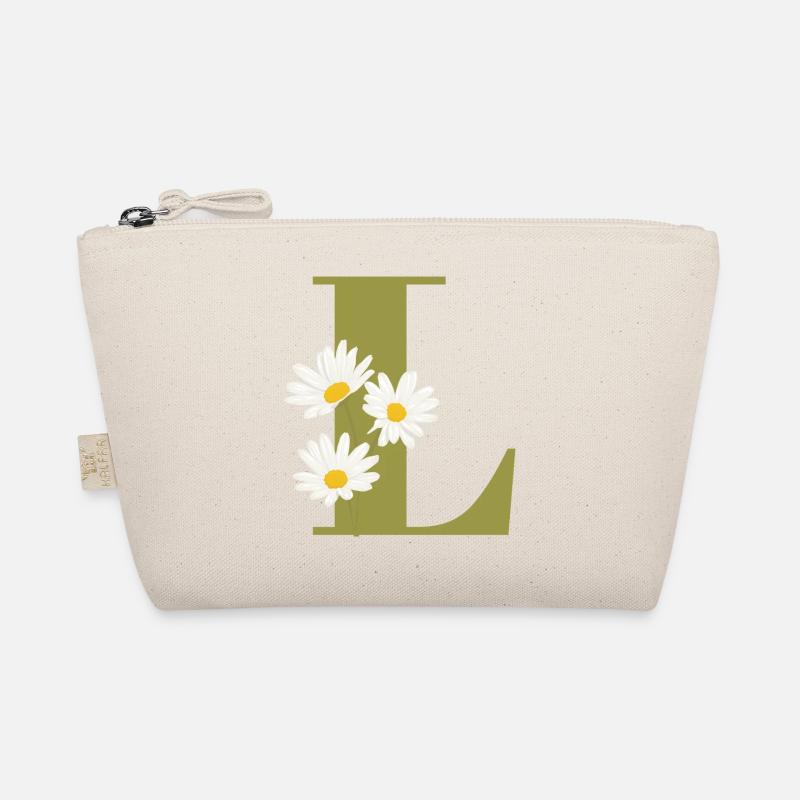 Buchstabe l Grüne Gänseblümchen - Bio-Täschchen - Natur