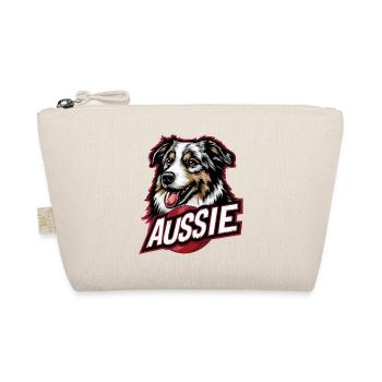 Aussie Dog Design – Australian Shepherd Fan - Organic Pouch - nature - Front