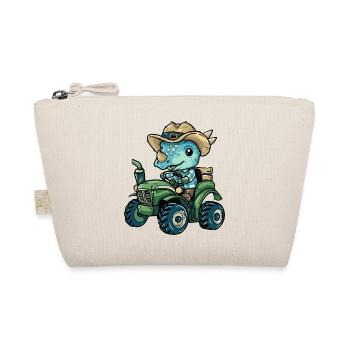 Dinosaurier triceratops Traktor Farmer - Bio-Täschchen - Natur - Vorne