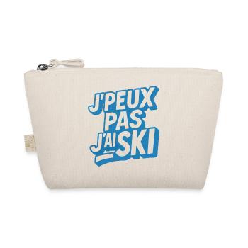 Skiing | Skier | Mountain - Organic Pouch - nature - Front