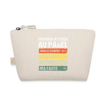 Why I Lose at Padel Humor Vintage Gift - Organic Pouch - nature - Front