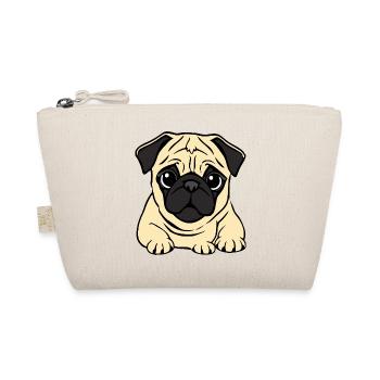 Pug Dogs T-shirt Gift Christmas - Organic Pouch - nature - Front