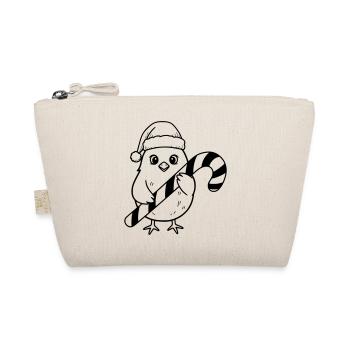 Oiseau de Noël mignon avec illustration de canne d’orge d’orge - Trousse biologique - nature - Devant