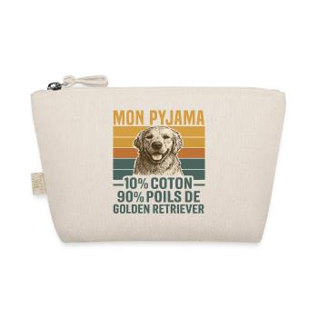 Golden Retriever Humor Dog Hair Gift - Organic Pouch - nature - Front