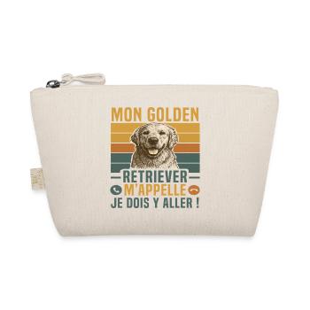 Dog Humor My Golden Retriever Calls Me Retro - Organic Pouch - nature - Front