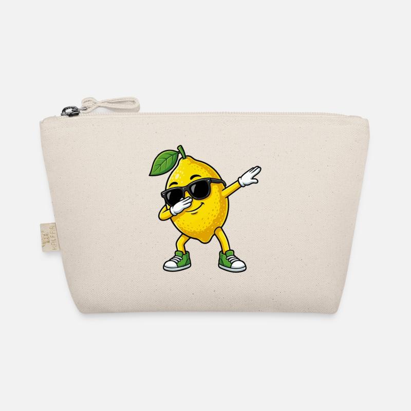 Dessin animé Dun Citron dans la pose Dab Trousse biologique
