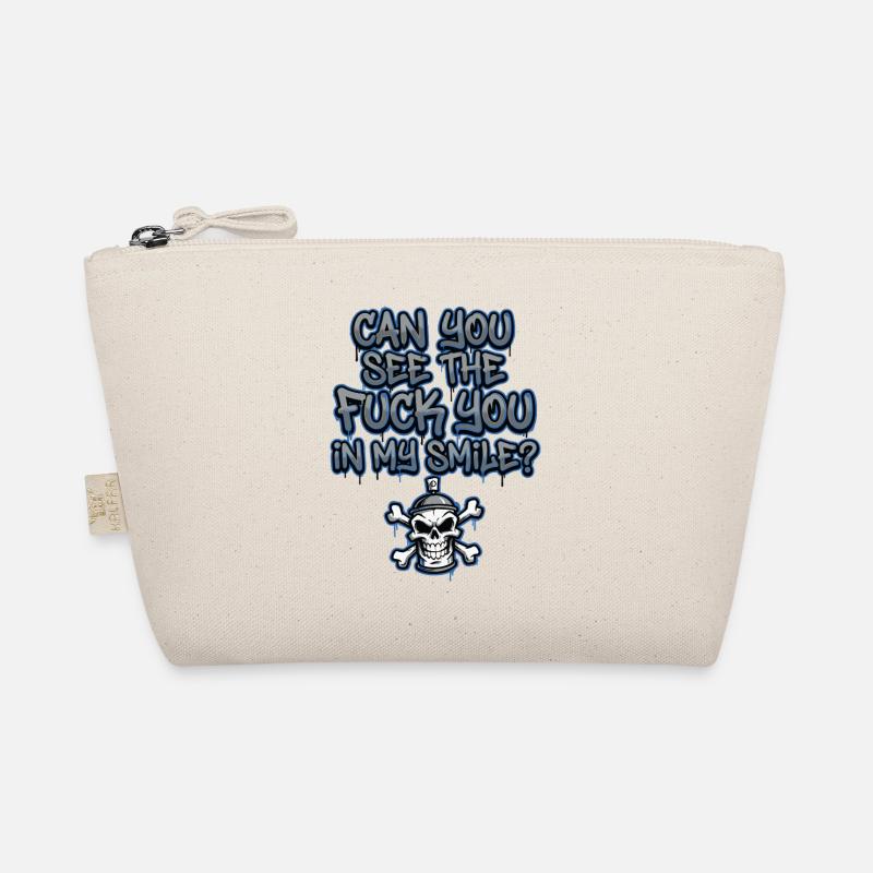 Graffiti Skull Saying Provocative Organic Pouch