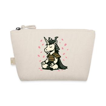 Licorne samouraïe méditatrice avec des cerisiers en fleurs - Trousse biologique - nature - Devant