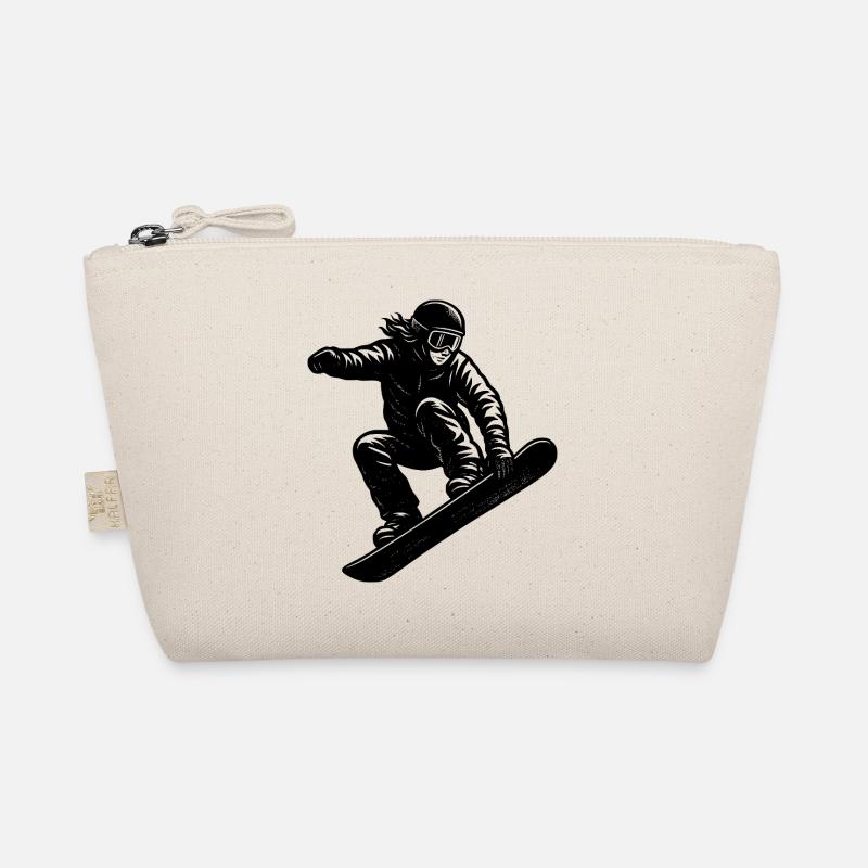 Snowboard Motiv das sofort wirkt - Bio-Täschchen - Natur