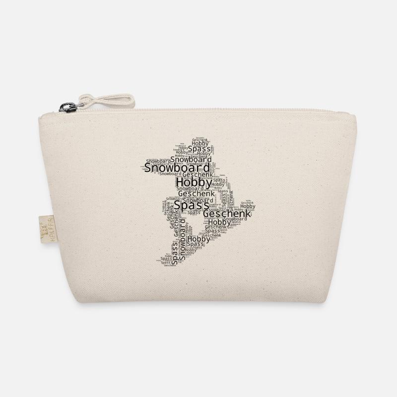 Minimalistisches Snowboard Motiv - Bio-Täschchen - Natur