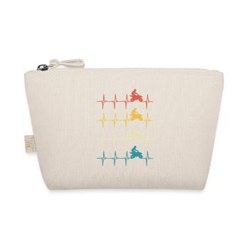 Quad Heartbeat Retro 4x4 ATV Quad Biker - Organic Pouch - nature - Front