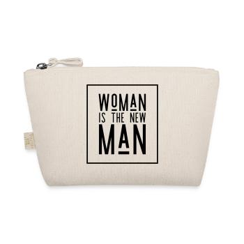 Woman Is The New Man - Feminist Strong - Organic Pouch - nature - Front