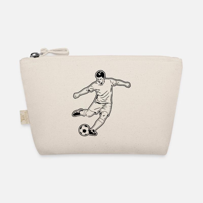Fußball Spieler Schuss Torjäger Vektor Bio-Täschchen