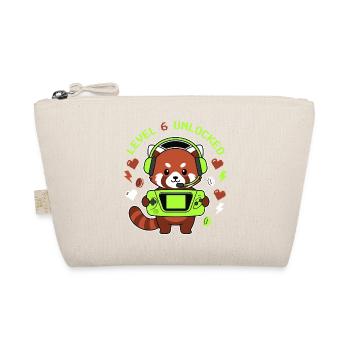 Level 6 Unlocked Red Panda Gamer - Organic Pouch - nature - Front