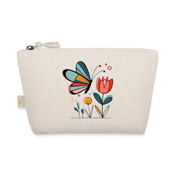 Papillon à motif printanier avec des fleurs - Trousse biologique - nature - Devant