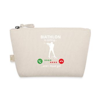 biathlon is calling and i must go - Organic Pouch - nature - Front