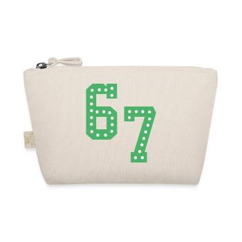 6 7 – Trendy minimalist text design, - Organic Pouch - nature - Front