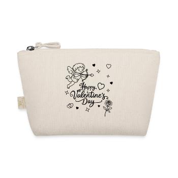 Valentines Day Calligraphy, Cherub, Rose doodle - Organic Pouch - nature - Front