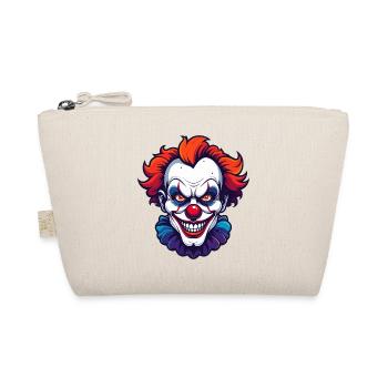 Creepy Clown Horror Clown Head Portrait Motif - Organic Pouch - nature - Front