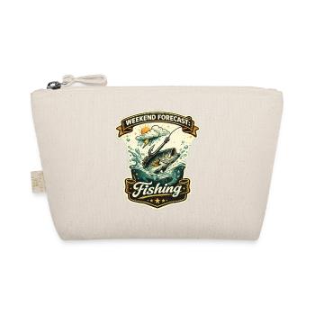Weekend Forecast Fishing Retro Motif - Organic Pouch - nature - Front