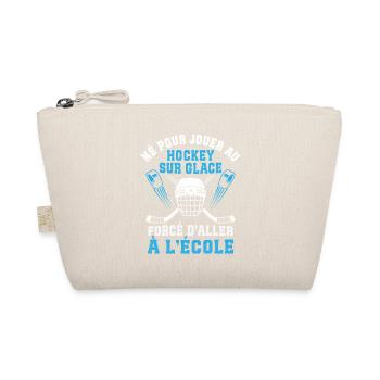 Né pour Jouer Au Hockey sur Glace - Organic Pouch - nature - Front