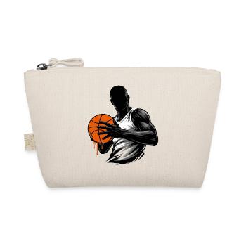 Basketball player with ball - Organic Pouch - nature - Front