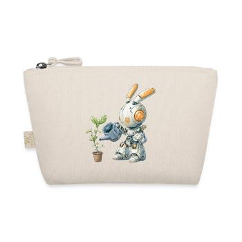 Robot rabbit watering plant - Organic Pouch - nature - Front