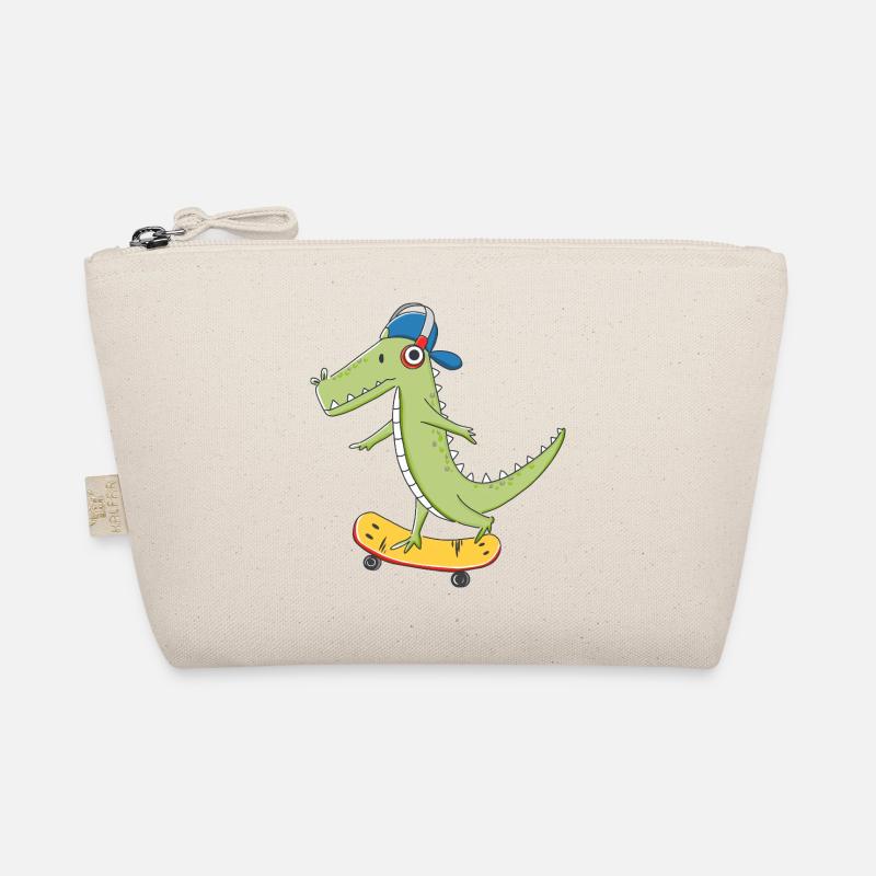 cooles Skater KROKO - Bio-Täschchen - Natur