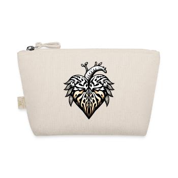 Tribal Tattoo Heart - Wild, Strong & Mysterious - Organic Pouch - nature - Front