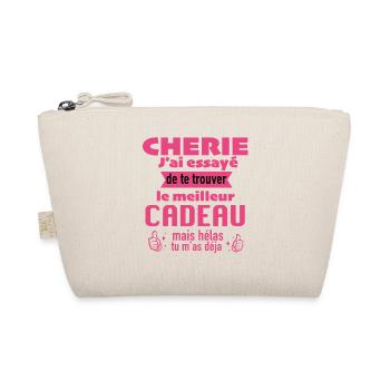 Original Gift Sweetheart Valentine's Day Love Couple - Organic Pouch - nature - Front