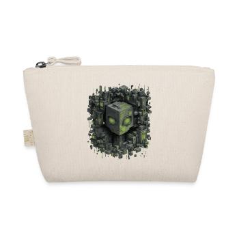 Cubic AI Core City Neon Green Shimmer - Organic Pouch - nature - Front