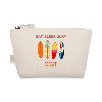 Eat Sleep Surf Repeat – Colorful Surfboards - Organic Pouch - nature - Front