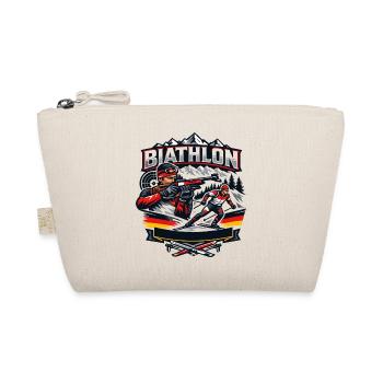 Biathlon Funny Saying Gift Winter Sports Fan - Organic Pouch - nature - Front