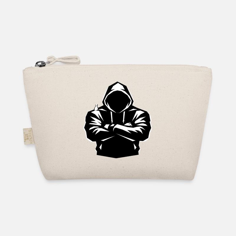 Kapuzenpulli-Figur und Vogel Bio-Täschchen