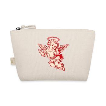 Rock Cherub – Angel with Metal Hand Signals - Organic Pouch - nature - Front