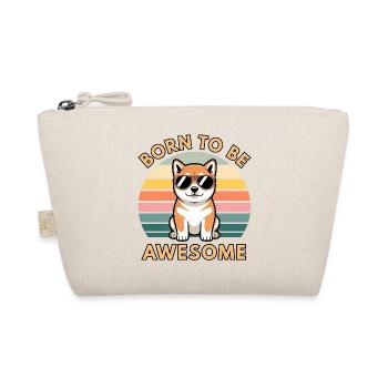 Coole Shiba Inu Born to Be Awesome Sonnenbrillen - Bio-Täschchen - Natur - Vorne