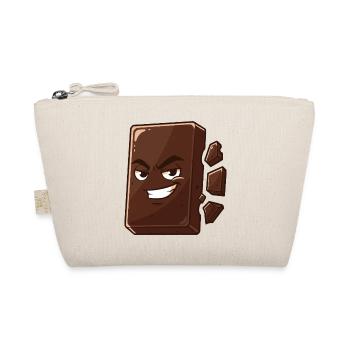 Charming chocolate block with grin - Organic Pouch - nature - Front