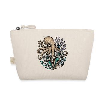 Unterwasser Octopus mit Blumen - Bio-Täschchen - Natur - Vorne