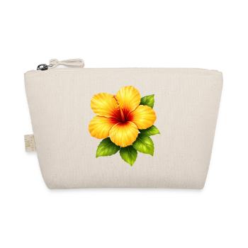 Yellow hibiscus with green leaves - Organic Pouch - nature - Front